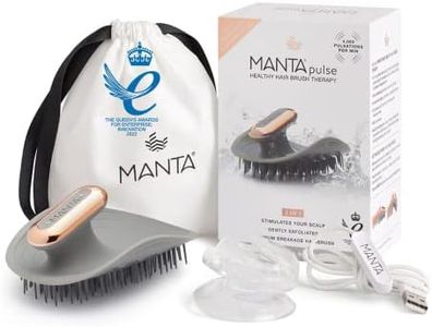 Manta Pulse Electric Scalp Massager Shampoo Brush, Promotes Healthy Hair Growth, Shower Hair Brush, Wet or Dry Head Massager Scalp Scrub / Exfoliator Treatment for All Hair Types, Minimum Breakage