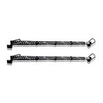 Zento Deals 2 Pack of Heavy Duty Expandable Clothes Bars Car Hangers Rod- Convenient Classic Black Combines With Strong Metal and Rubber Grips and Rings