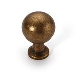 9BUILD 10 Pack Antique Brass Cabinet Knobs Kitchen Cupboard Knobs Single Hole Cupboard Handles Drawer Knobs for Cupboard Door Knobs