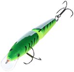 Rapala Jointed Lure with Two No. 3 Hooks, 1.2-2.4 m Swimming Depth, 11 cm Size, Firetiger