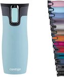 Contigo Unisex's West Loop Autoseal Thermobecher, Edelstahl Isolierbecher, Kaffeebecher to Go, BPA frei, auslaufsicherer Reisebecher mit Easy-Clean-Deckel, hält bis zu 5h Warm, 470 ml, Iced Aqua