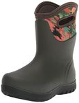 BOGS Womens Neo-Classic Mid Waterproof Boot Rain, Wild Brush-Dark Green, 5 UK