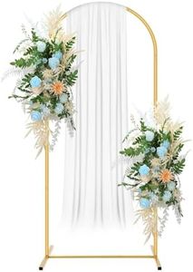 NiuJKun Wedding Arch Backdrop Stand, Wedding Arches for Ceremony Chiara Backdrop Stand 7.2x4 FT Metal Arch Backdrop Stand Round Arch Backdrop Stand(7.2x4ft(HxW))