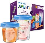 Philips Avent SCF721/20 Baby Food Storage Cups (180/240ml) - Pack of 10