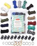 Incraftables Paracord kit with 15 Colors Paracord Rope (2mm), Buckle, Keyring, Carabiner & More. Best Paracord Bracelet Making Set for Lanyards, Dog Collars, Parachute Cord & Survival Rope