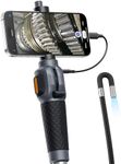 Teslong Two-Way Articulating Borescope with Light, USB-C Endoscope Inspection Camera with 5FT Semi-Rigid Probe, Flexible Snake Scope for Home Repair, Automotive, Compatible with iPhone 15/16 & Android