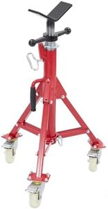 GarveeTech Pipe Stand, Pipe Jack Stand with Casters 28-52 Inch Adjustable Height V Head Folding Pipe Stands 1100 lb Capacity 1/8 to 12 Inch Pipe Supporting, Heavy Duty Steel Jack Stands for Welding
