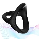 1PCS Black Silicone Massager Ring Sports Rings for Men Couple Exercise Function Tool