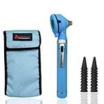 Cross Canada 11-079 Physician Fiber Optic LED Pocket Otoscope Diagnostic Set – Professional Otoscope for Physician, Medical Student, Nursing Student, Doctor, Nurse (Ceil Blue)