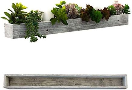 BarnwoodUSA Rustic Centerpiece Barnwood Box | Dining Room Table Decorations for Home Décor | Coffe Table Décor | Planter Box | White Wash | 35.5" L