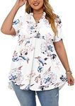 WNEEDU Plus Size Tops for Women But