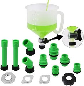 SWANLAKE No-Spill Coolant Funnel Kit,Spill Proof Funnel Bleeder with Adapters.Universal Fitment15Pcs.