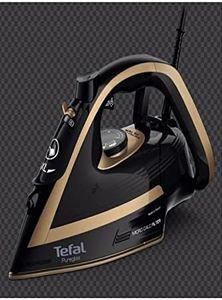 Tefal FV8064 Puregliss Steam Iron | 3000 Watt | 280 g/min Steam Boost | 0-50 g/min Variable Steam | Vertical Steam | Durilium AirGlide Autoclean Soleplate | Micro-Calc Filter | Black/Gold
