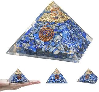 55mm orgone pyramid Lapis Lazuli protection crystals reiki supplies healing stones organite pyramid for good luck gift for women men gemstone crystal chakra charm orgone generator orgonite collection