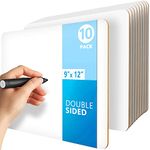 10 Pack Personal White Boards for Students - 9x12 Dry Erase Boards Classroom - Dry Erase Lap Board Classroom Whiteboards for Students Double Sided White Boards Class Set Whiteboards for Classroom