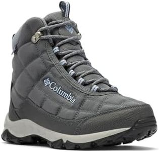 Columbia Women's Firecamp Boot Hiking Shoe, 2024 Graphite/Faded Sky, 9 Wide