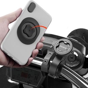 sincetop Soporte movil Bicicleta,Soporte movil Moto para Motocicleta con Adaptador,Montaje en el Manillar de la Bici Delantero para de montaña,Scooter,eléctrica【Serie C-2da Gen】