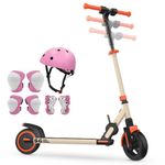 Electric Scooter for Kids Ages 6-12, iScooter S6/S6Pro Kids Electric Scooter, 16KM/H Top Speed, 15KM Range, Front Shock Suspension, Foldable &4 Heights Adjustable, Dual Braking Modes, Gifts for Kids