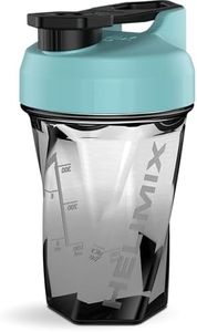 Helimix 1.5 Vortex Blender Shaker Bottle 20oz Mini | No Blending Ball or Whisk | USA Made | Portable Pre Workout Whey Protein Drink Shaker Cup | Mixes Cocktails Smoothies Shakes | Dishwasher Safe