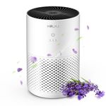 Air Purifiers for Bedroom Home, 20dB air purifier With Aromatherapy for Better Sleep, Small Room Air Cleaner Filter 99.99% Smoke, Allergies, Pet Dander, Odor, Dust, Office, Desktop, KQ-31, White