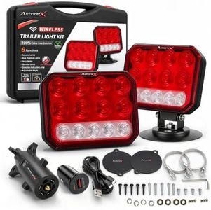 AXTOREX Wireless Trailer Lights, 2-Pack Magnetic Tow Light Kit, 7-Pin