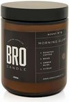 Candles for Men - Morning Glory by Bro Candle - Natural Scented Soy Wax Coffee Candles | Scent - Roasted Coffee, Amber, Musk, Vanilla and Chocolate | Birthday Gift for Men | 40-50 Hour Burn Time