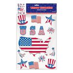 Amscan 241722 4th July 3D Window Decorations