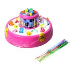 VGRASSP Fishing Game Toy Set for Kids with Multilayer Rotating Pond, 26 Fishes, 4 Fishing Poles, Dynamic Light and Music – Safe and Durable Gift – Multicolor (Color As Per Stock)