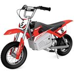 Razor MX350 Dirt Rocket 24 Volt Motocross Electric Dirt Bike for Kids Ages 13 and Above with High Torque Motor and Pneumatic Knobby Tires, Red