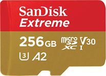 SanDisk Extreme 256GB microSDXC UHS-I Memory Card Without Adapter Up to 190MB/s SDSQXAV-256G-GN6MN