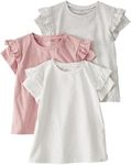 little planet by carter's unisex-baby 3-pack Tops Made With Organic Cotton, Rose/Cream/Grey, 9 Months