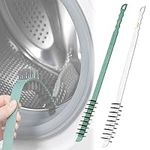 HNJZX 2 Pack Dryer Cleaner Vent Brush - 23Inch Dryer Lint Brush Vent Trap Cleaner Long Flexible Refrigerator Coil Brush Green+White