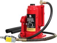 TCE ATRQ05002U Torin Pneumatic Air Bottle Jack with Manual Hand Pump, 5 Ton (10,000 lb) Capacity, Red