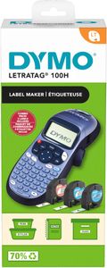 Dymo LetraTag LT-100H Handheld Label Maker Starter Kit – Plastic, Paper & Clear Tape
