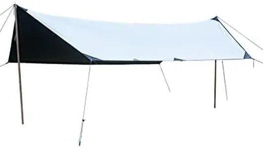 iClimb Waterproof Sun Shield Tarp UPF 50+ for Tent Hammock Camping Backyard Party (Tarp 14'4" × 9'6")