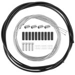 4 Set Bicycle Shifter Cable, Universal Bicycle Brake Cable Kit Professional Stainless Steel Transmission Line Cycling Gear Wire Housing Kit Mountain Road Bike Repair Replacement Accessories