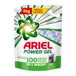 Ariel Power Gel Liquid Detergent for Front Load – 4kg | Removes 100 Dried Stains in 1 Wash | Faster Dissolving | Long-Lasting Fragrance | Color Protection | At the price of Powders