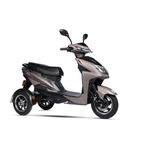 AMO Jaunty 3W Low Speed Electric Scooter Non-RTO 75Km-100Km Range, Grey and Black with Lithium Battery And Portable Charger