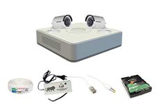 Sia Technology Hk vision 4 Ch HD DVR and 2 Bullet HD Camera Combo Kit; Include All Require Accessories for 2 Camera Installation