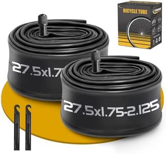 2 Pack 27.5 Inch Bike Tube AV32mm Schrader Valve, 27.5" Bicycle Tube for 27.5 x 1.75/1.9/1.95/2.0/2.1/2.125 Tire, Butyl Rubber Inner Tube with 2 Tire Levers for Mountain MTB Bike