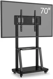 JYXCN Smart Board Stand for 43-75 Inch Interactive Whiteboard, Mobile Stand with 4 Lockable Wheels, Height Adjustable,Design for Classroom Home Office