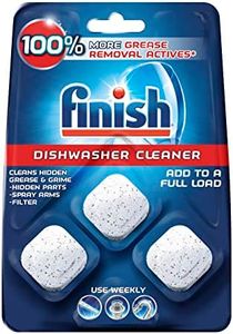 Finish In-Wash Dishwasher Cleaner: Clean Hidden Grease and Grime, 3 ct (Packaging May Vary)