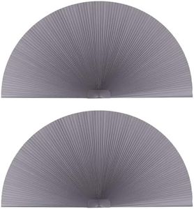 LUCKUP 2 Packs Arch Window Shades Half Circle Round Blackout Pleated Blinds (Radius: 24") Dual Color Semicircular Cellular Curtains, Easy Cut and Install, Grey-White