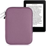 kwmobile Neoprene e-Reader Pouch Size 6" eReader - Universal eBook Sleeve Case with Zipper - Lavender