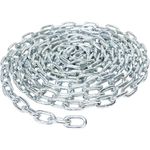 KingChain 525221 5/16-inch x 20 ft. Zinc-Plated Proof Tested Coil Chain with 1900 lb. Safe Working Load, Grade 30, General Purpose Chain