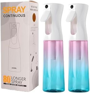 2 Pack Water Spray Bottles, Continuous Mister Spray Bottle for Hairstyling, Cleaning, Plants, Pets, Barbers, Salons, Essential Oil Scents, 6.8 OZ / 200 ML