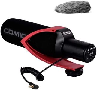 comica Camera Microphone CVM-V30 PRO Shotgun Video Microphone with 3.5mm Interface,Interview VideoMic for Canon Nikon Sony Panasonic Fuji Olympus DSLR Camcorder for YouTube Vlogging Facebook(RED)