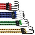 ANSIO Bungee Cords with Hooks Assorted Pack of 10 Elastic Bungee Straps – UV-Resistant Ideal for Securing Luggage, Racks,Camps, Motorcycle, Tarps,Garden Furniture,Hand Truck,DIY Storage Multi-Purpose