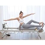 Foldable Pilates Reformer with 5 Resistance Cords, Pilates Machine & Equipment for Home Use, Three Height Adjustable