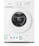 COMFEE' CFE10EW60/W Freestanding Washing Machine,6KG Load,Heat Wash 90℃,Ultra Slim 400mm,Quick Wash,15 Washing Programs,White